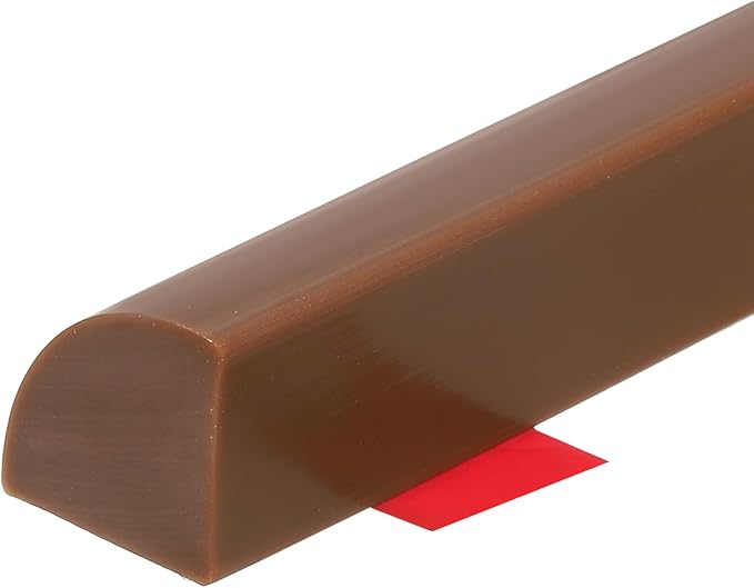uxcell Flexible Molding Trim, 59 Inch Flexible Quarter Round Molding Silicone Peel and Stick Trim Self Adhesive Shower Water Barrier for Corner Decor Bathroom Kitchen, Brown