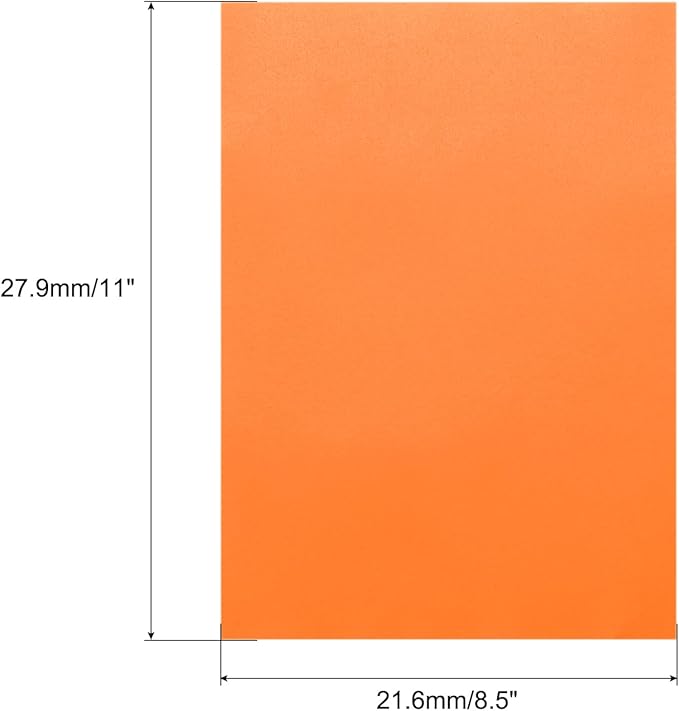 MECCANIXITY Colored Vellum Paper, 40 Sheet Orange Transparency 8.5 x 11 Printable Vellum Paper, Translucent Vellum Sheets for Printing Wedding Invitations Ink Jet Laser Printer