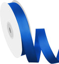 5/8" Width x 50 Yards Satin Fabric Ribbon, Royal Blue Ribbon Perfect for DIY Bows, Swags, Gift Wrapping, Craft, Flower Bouquet，Christmas and Party Decoration