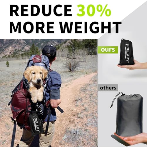 Frelaxy Tent Footprint, Waterproof Camping Tarp, Durable Tent Floor to Elevate Your Camping, Hiking, Backpacking, Hammock, Beach Experience - color: Black, size: 3 Person—80'' x 80''