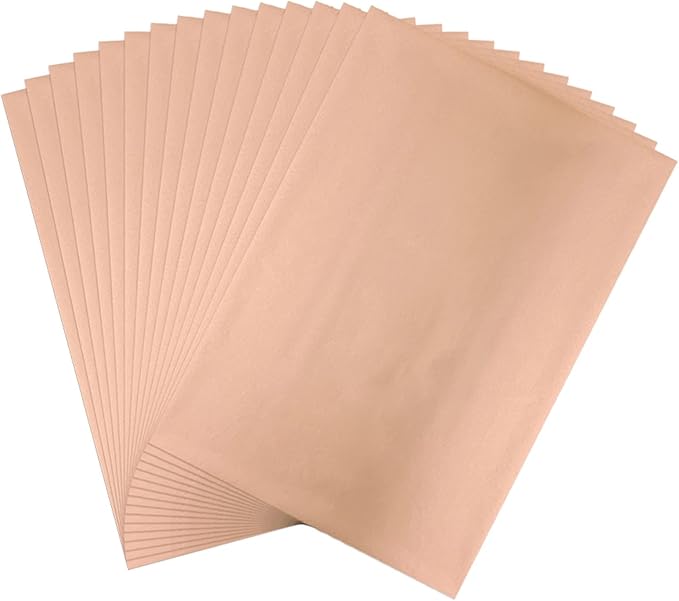 Briartw 20x29cm Hot Foil Paper 50 Sheets Pack Toner Reactive Foil Hot Stamping Foil Paper by Laser Printer and Laminator for Scrapbooking Craft Cardmaking DIY Album (Rose Gold, 50 Sheets)