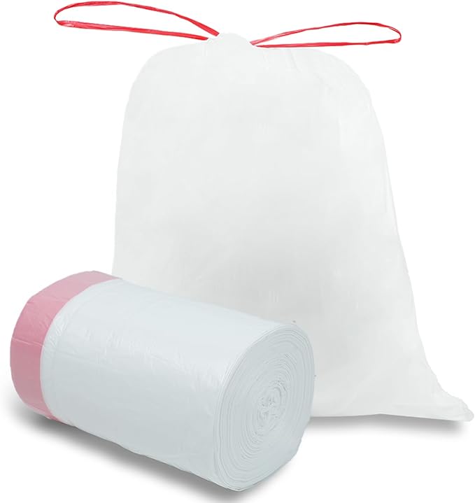 O2frepak 4Gallon Drawstring Small Kitchen Trash Bags,Clean Fresh Scent and Heavy Duty Garbage Bags(100 Count,45x50cm)