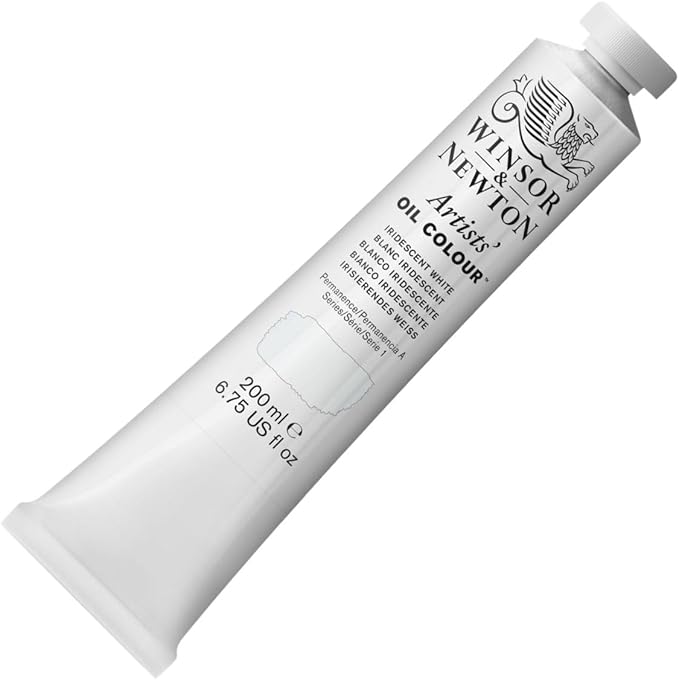 Winsor & Newton Artists' Oil Color, 200ml (6.75 oz) Tube, Iridescent White