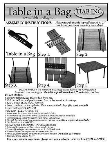 A2716 Low Aluminum Portable Table with Carrying Bag, Brown - color: Brown
