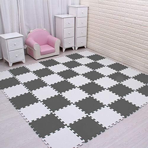 MQIAOHAM® 18 Pieces Puzzle Play Mats, Soft Baby Play Mat, Kids Interlocking Foam Floor Tiles, Toddlers Carpet Playmats G301018-101112