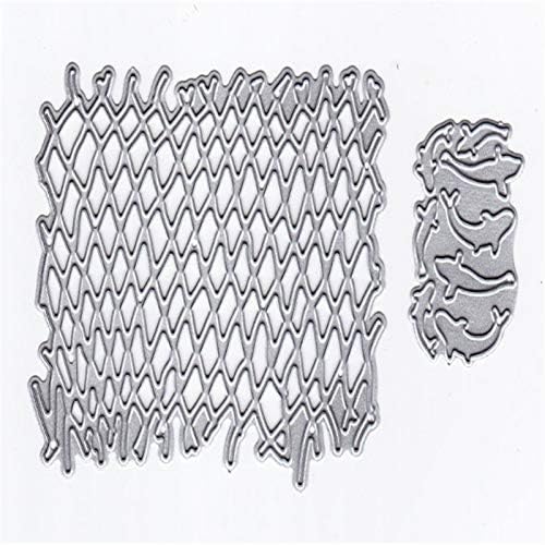 Metal Irregular Fishing Net Cutting Dies, Summer Fish Die Cuts Embossing Stencils Template Mould for Card Scrapbooking and DIY Craft