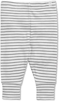 MORI Luxurious Baby Leggings in Blue Stripe, Elastic Waist, Organic, 0-3 Months