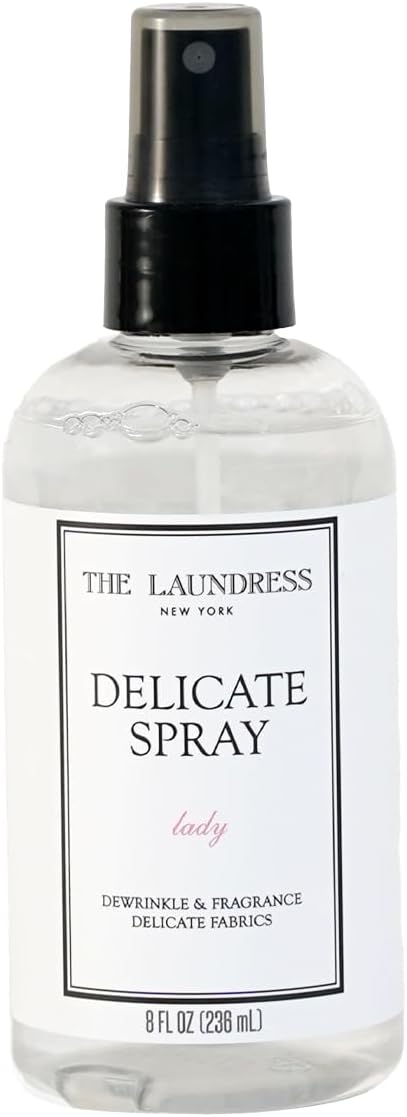 The Laundress Delicate Fabric Spray, Wrinkle Release Spray, Upholstery and Linen Spray, Silk & Lingerie Refresher, Lady Scent, Citrus, Rosewood, Musk, 8 Fl Oz