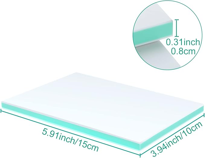 DAJAVE 13 Pack Linoleum Blocks for Printmaking, 4x6 Inch Rubber Carving Blocks, Linocut Block Rubber Stamp Making Kit for DIY Crafts & Art Projects (Pink, Green, Craft Knife Include)