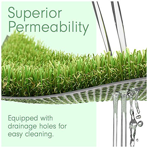 10 x 18 Feet Artificial Grass Mat for Lawn/Deluxe Realistic Synthetic Turf Rug [Thick Carpet of Fake Grass Patch Pads for Outdoor, Landscaping, Pets, Dogs, Puppy Potty, and Backyard]