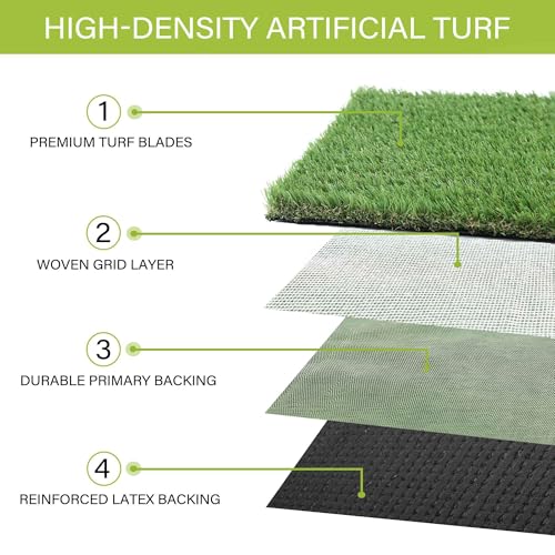 SunTurf Artificial Grass for Dogs, Dog Pee Grass, Fake Grass for Dogs Potty Training, 4x6ft Extra Large Turf Grass, Reusable Puppy Wee Wee Pads, Dog Supplies, Indoor Outdoor - size: 4x6 FT