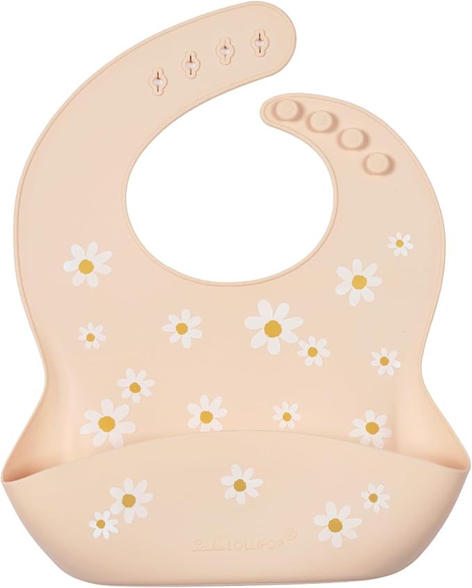 Loulou Lollipop Soft, Waterproof Silicone Feeding Bib for Babies and Toddlers