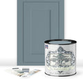 ALL-IN-ONE Paint, Durable cabinet and furniture paint. Built in primer and top coat, no sanding needed. Includes our 30 featured color card - Irish Garden (blue green), Quart