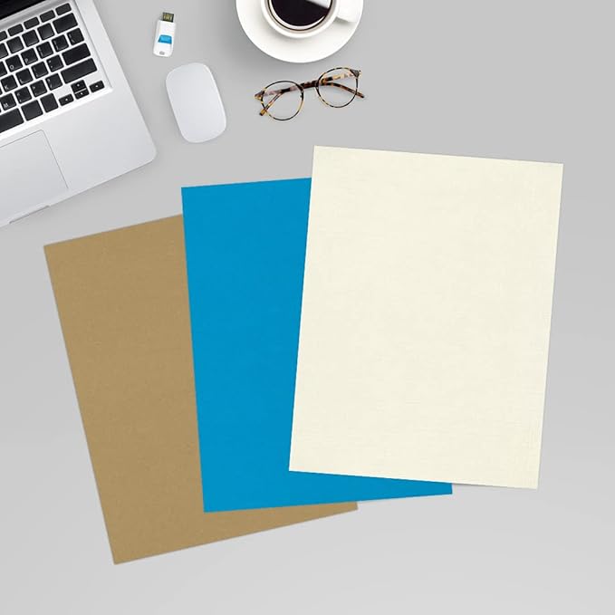 LUXPaper 8.5" x 11" Paper | Letter Size | Natural Linen | 32lb Paper Weight (80lb. Text) | 50 Qty