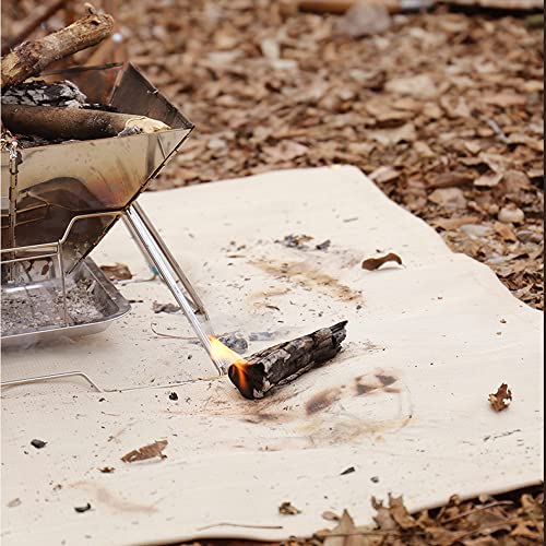 Fire Pit Mat, Fireproof Stove Grill Mats Blanket for Wood Deck Insulation, Camping BBQ Temperature Resistant Rugs Accessories for Outside Indoor Lawn Protection (39.4''×31.5'') - size: 39.4''×31.5''