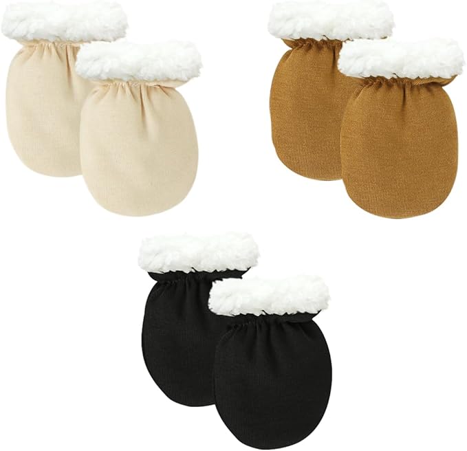 Cute Baby Mittens Newborn, No Scratch Baby Boy Mittens, Baby Girl Hat Gloves for Toddlers, Infant, Newborn