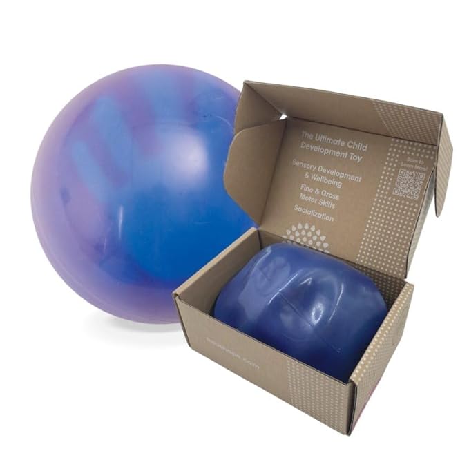Edushape Incrediball Change-A-Color Sensory Ball - 7" Deflated Color Changing Baby Ball Helps Enhance Gross Motor Skills for Kids