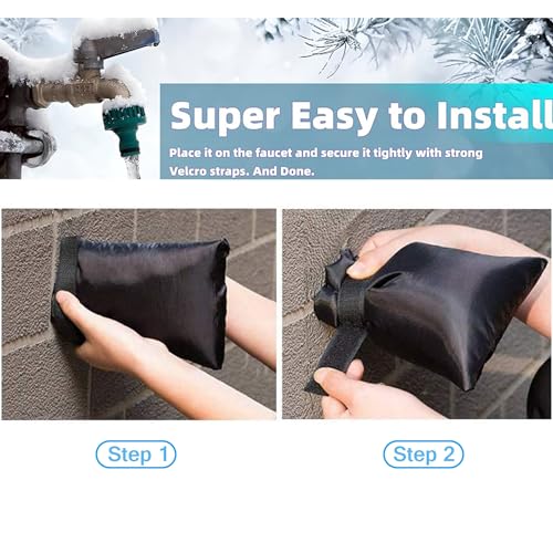 Outdoor Faucet Covers for Winter, Actgan 8.3"H x 6"W Thickened Outside Garden Faucet Socks for Freeze Protection, Reusable Insulated Faucet Covers, 4 Pack, Black - color: 4 Piece 8.3"H x 6"W Black