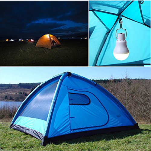 Solar Powered Lamp Portable Led Bulb Lights Solar Energy Panel Led Lighting for Camp Tent Night Fishing Emergency Lights Flash 350LM(Pack of 1) - color: Pack of 1