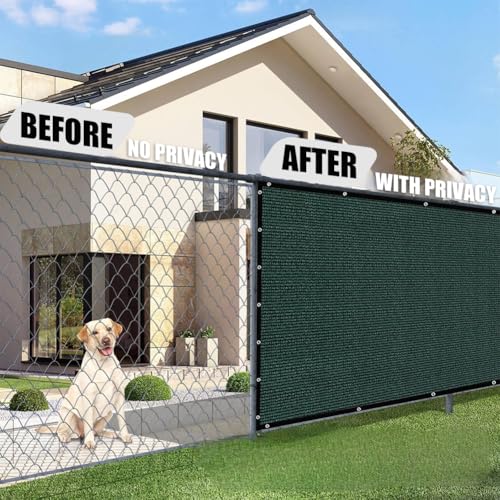 Privacy Fence Screen 3 X 65 FT, Heavy Duty Outdoor Shade Mesh Cloth for Garden, Backyard, Patio, Balcony & More – UV Protection, Windproof & Durable – Easy Installation with Grommets, Customizable - size: 3FT X 65FT