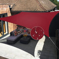 Windscreen4less 5'x7' Waterproof Sun Shade Sail Rectangle Shade Canopy Cover UV Block for Backyard Patio Deck Balcony Pergola Garden (Red) - color: Red, size: 5' x 7'