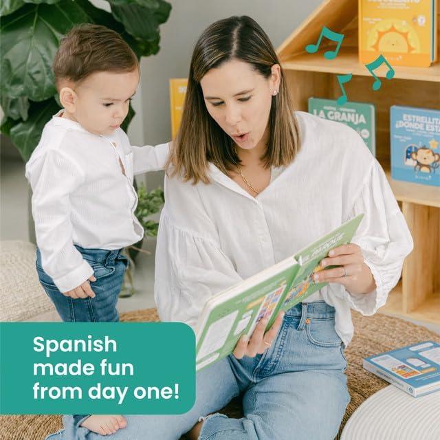 Binibi Spanish Musical Book for Babies & Toddlers 1-3 | Opuestos en el Parque | Bilingual Sound Book