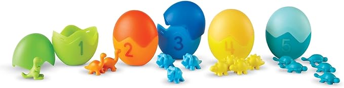 Learning Resources Counting Dino-Sorters Math Activity Set, Dinosaur Sorting Toy, 65 Pieces, Ages 3+