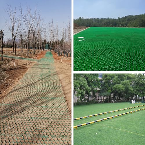 Plastic Ground Reinforcement Grid for Outdoor Grass and Gravel StabilizationDurable HeavyDuty Lawn Support for Driveways Paths and Landscaping - size: 4cm-20 pieces