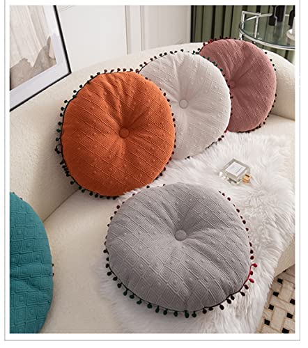 Round Cushion Ball Round Pillow Sofa Cushion Floor Pillow (Grey, 15.7in40cm) - color: Grey
