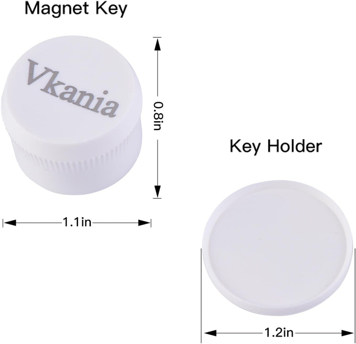 2 Pack Vkania Magnetic Cabinet Locks Keys - Extra Stronger Baby Proofing Magnet Drawer Replacement Key (2 Keys Only)