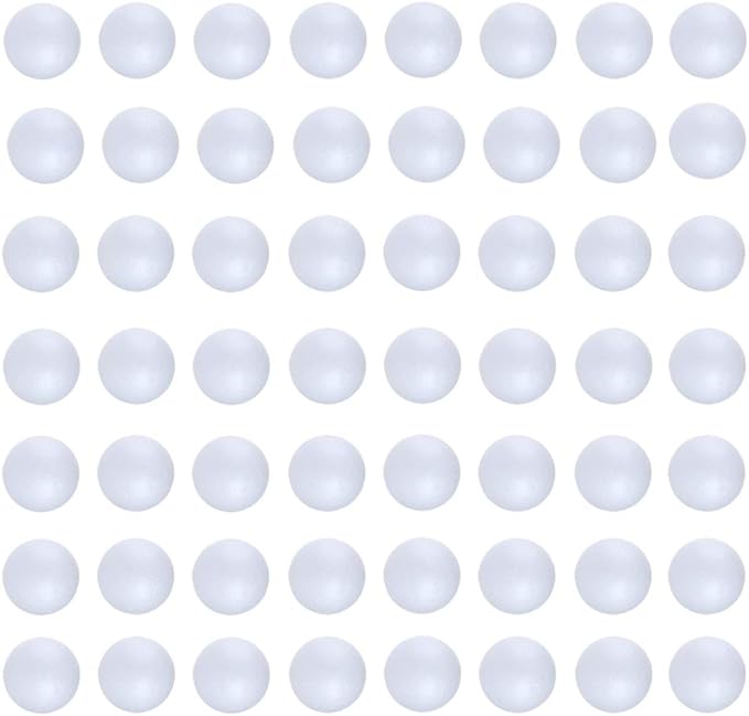 100PCS 1 Inch White Foam Balls Polystyrene Craft Balls Foam Balls for Art, Craft, Household, School Projects and Christmas Easter Party Decorations