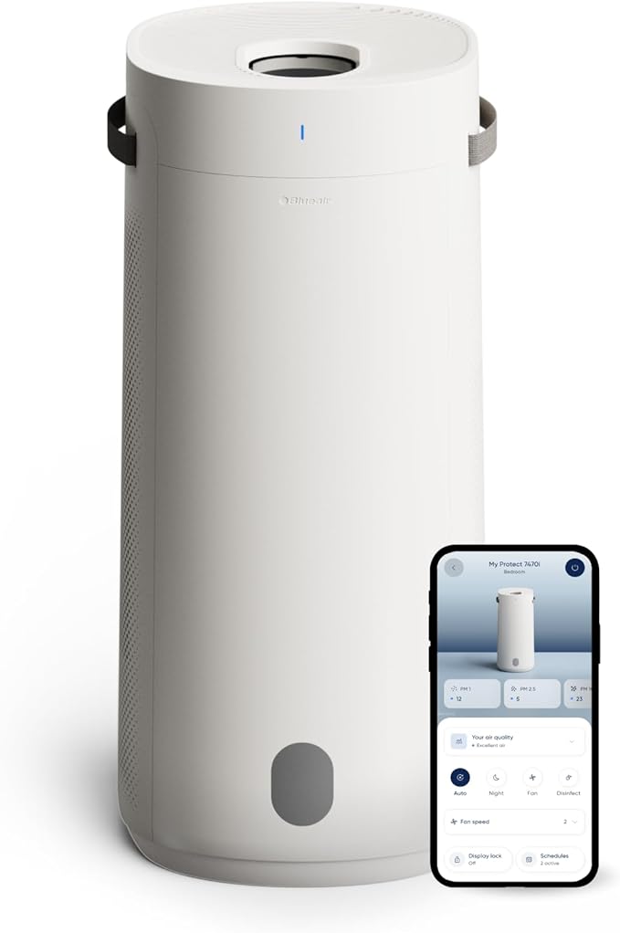 BLUEAIR 2-in-1 Purify + Humidify: Air Purifier and Humidifier with HEPASilent™ and 360° InvisibleMist™ Technology, Top Pour - covers 1,726 sqft in 60 minutes - Perfectly balanced air, one product