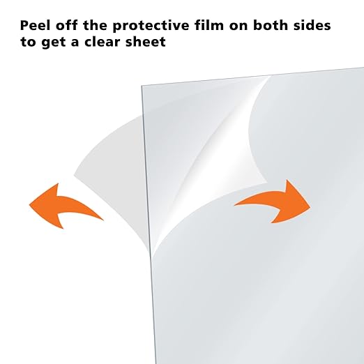 Egofine Plexiglass Sheets Acrylic Sheets 20 Pack of 8.5x11’’ 0.04 Thick Clear Plastic Cast Transparent Plexi Glass for Crafting Projects, Replacement Picture Frame Glass, DIY Display, Easy to Cut