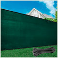 ColourTree Customized Size Fence Screen Privacy Screen Green 4' x 14' - Commercial Grade 170 GSM - Heavy Duty - Cable Zip Ties Included - color: Green, size: 4' x 14' Custom Made Size