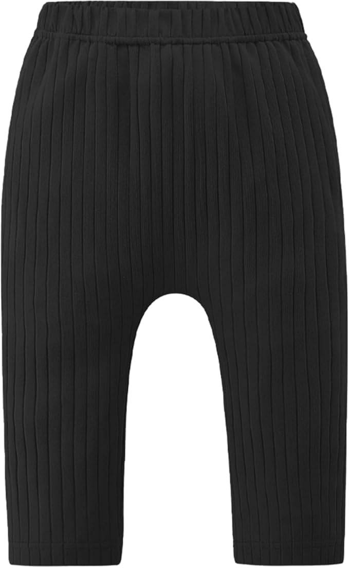 Baby and Toddler Girl's 5 Pack Cotton Ribbed Pull On Pants Leggings 0-4 Years