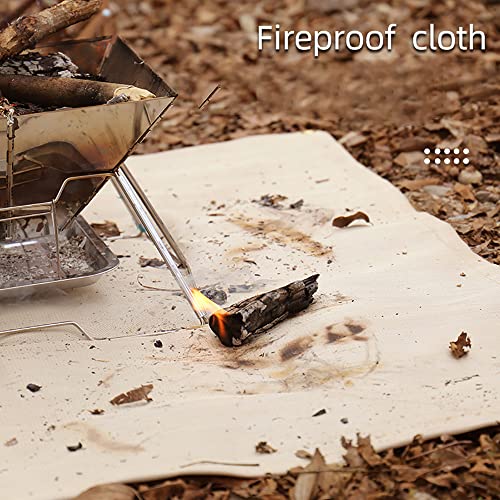 Fire Pit Mat, Fireproof Stove Grill Mats Blanket for Wood Deck Insulation, Camping BBQ Temperature Resistant Rugs Accessories for Outside Indoor Lawn Protection (22''×23.6'') - size: 22''×23.6''