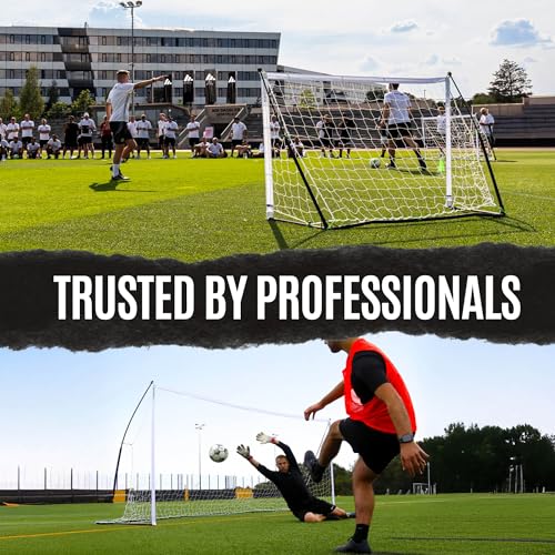QUICKPLAY Kickster Soccer Goal Range – Ultra Portable | Quick and Easy Set Up | Includes Net and Carry Bag | Available in 7 Sizes | Backyard Soccer Net for Kids & Adults [Single Goal] - style: 12 x 6'