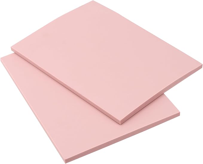8PCS 8 x 6 Inches Pink Rubber Carving Block, Soft Rubber Stamp Carving Blocks, Rubber Linoleum Block for Craft, DIY
