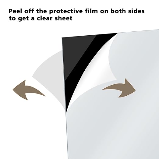 Egofine 11" x 14" Black Plexiglass Sheets 12 Pack 0.04 Inch Cast Acrylic Sheet Thick for DIY Craft Projects, Painting, Photography, Sign, Display Stand, Home Decor, Easy to Cut