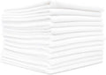 The Rag Company - All-Purpose Microfiber Terry Cleaning Towels - Commercial Grade, Highly Absorbent, Lint-Free, Streak-Free, Kitchens, Bathrooms, Offices, 300gsm, 14in x 14in, White (12-Pack)