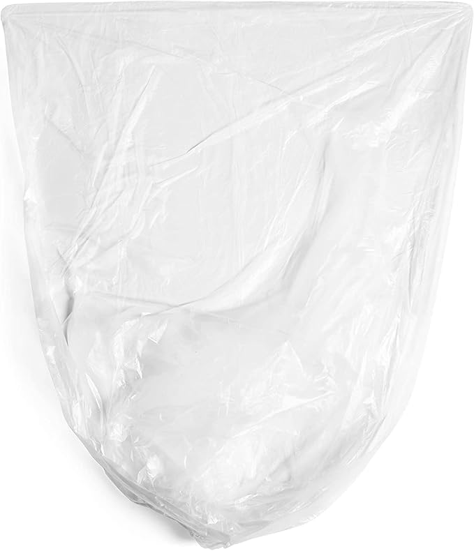 Aluf Plastics High Density Trash Bags, 30 Gallon, 2000 Count, 16 Micron (eq), 30" x 37", Clear, for Bathroom, Office, Industrial, Commercial, Janitorial, Municipal, Recycling