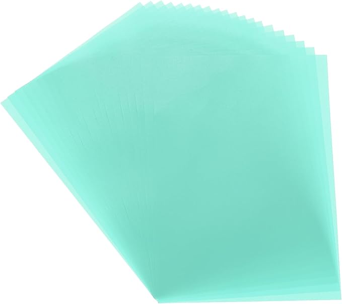 MECCANIXITY Colored Vellum Paper, 40 Sheet Sky Blue Transparency 8.3" x 5.9" Printable Vellum Paper, Translucent Vellum Sheets for Printing Wedding Invitations Ink Jet Laser Printer