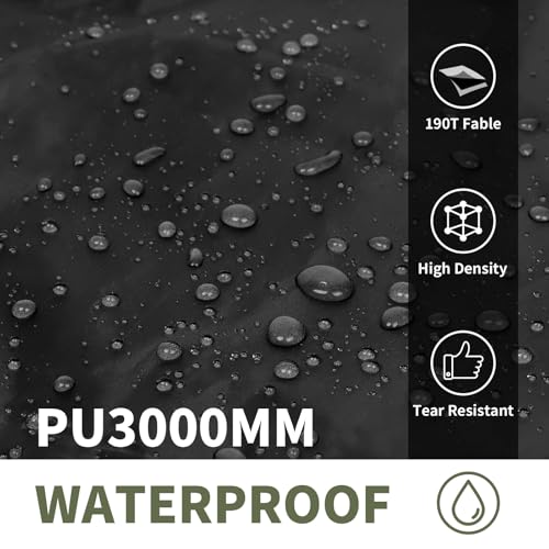 Frelaxy Tent Footprint, Waterproof Camping Tarp, Durable Tent Floor to Elevate Your Camping, Hiking, Backpacking, Hammock, Beach Experience - color: Black, size: 1 Person—33'' x 80''