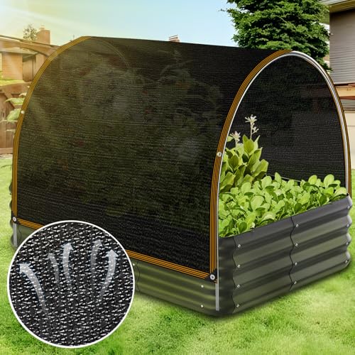 Shade Cloth - for Garden 90% Plant Shades Mesh Tarp with Grommets Outdoor Sun Shades Netting for Chicken Coop Greenhouse Vegetables Pergola Patio Cover - size: 5×6FT