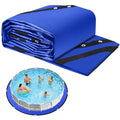 21FT Round Pool Liner Pad for Above Ground Pools, 165 GSM Thickened Puncture-Resistant Under Mat (22FT Actual), Heavy-Duty Underlayment with Metal Grommets - size: R21FT