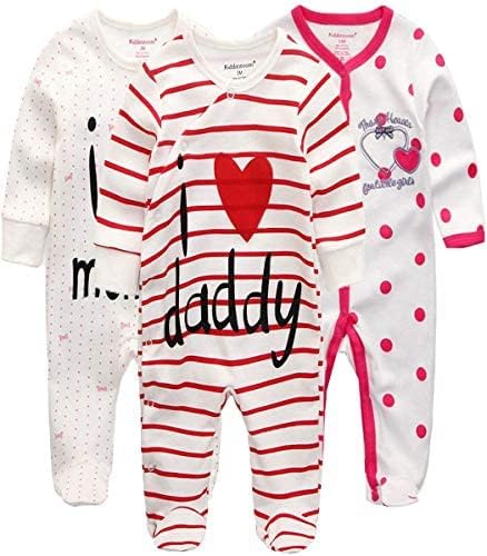 Kiddiezoom Baby and Toddler Boys'Snug Fit Footed One-Piece Romper Jumpsuit Cotton Cotton Footed Outfit