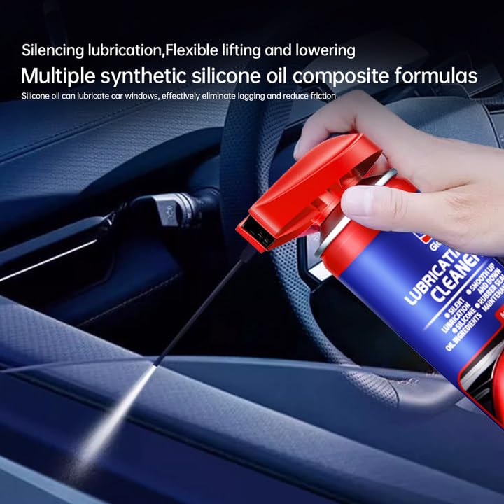 Glodway Automotive Window Door Seal,Silicone Seal Lubricants,Track Lube for Electric Windows,Noise Reduction with Smart Straw Sprays 2 Ways,10 OZ (Pack of 2)