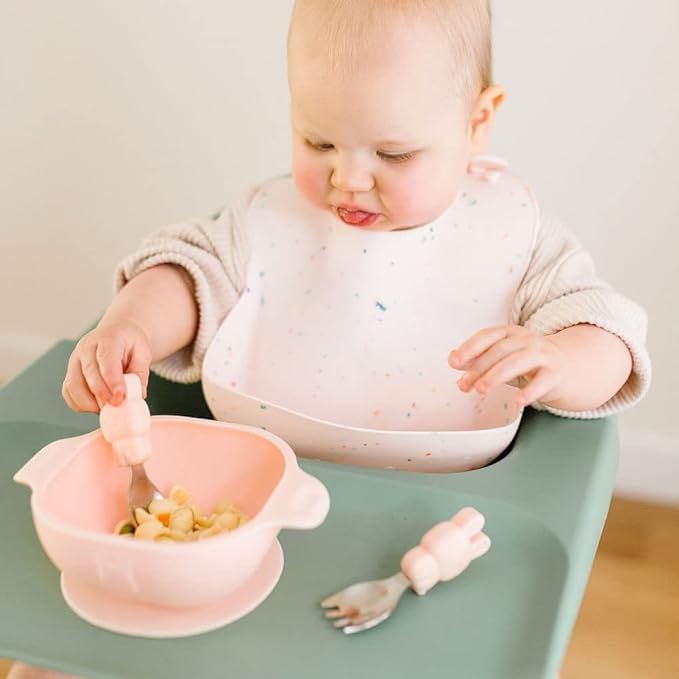 Loulou Lollipop Soft, Waterproof Silicone Feeding Bib for Babies and Toddlers