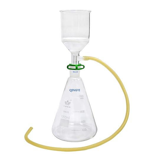 Glass Vacuum Suction Filter with 1000mL Filter Bottle and 250ml Funnel Filtration Kit Lab Vacuum Filtration Distillation Apparatus