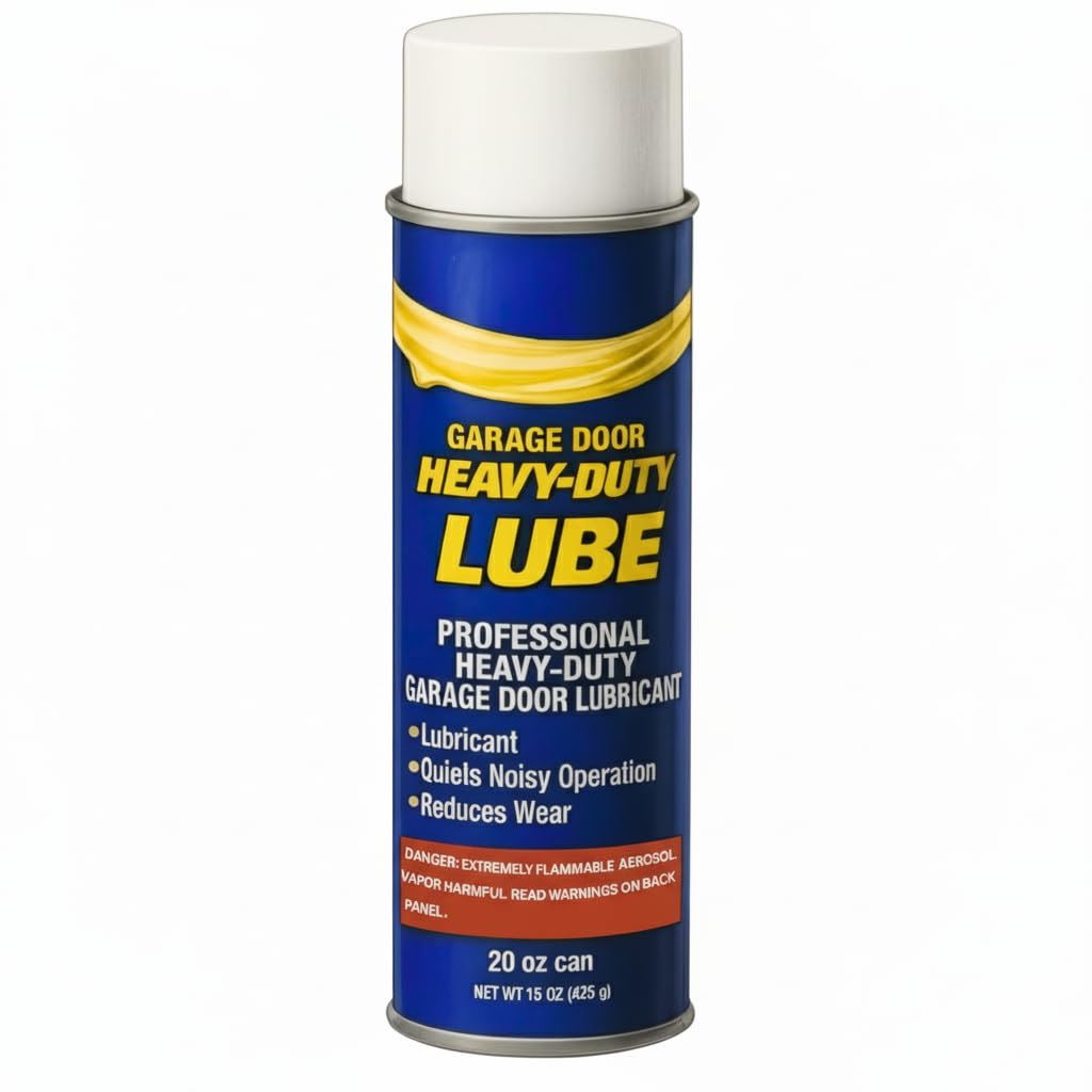Premium Heavy-Duty Garage Door Lubricant 20oz – Long-Lasting, Multi-Purpose Rust Preventative – Water-Resistant Lube for Springs, Rollers, Hinges & Locks